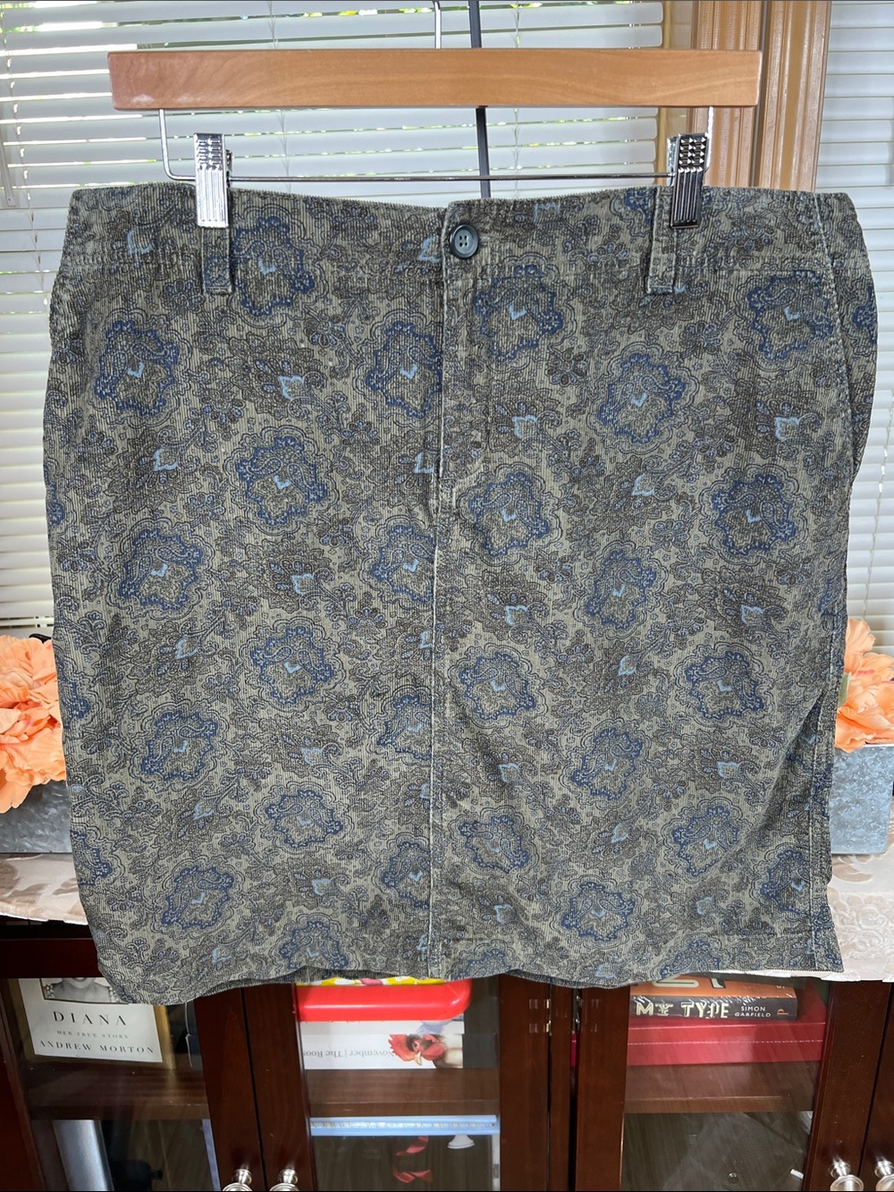 NWT Eddie Bauer Paisley corduroy skirt size 14
